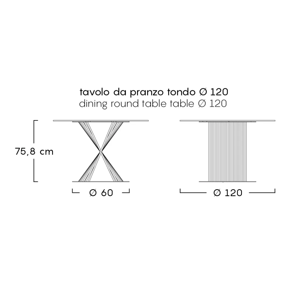 Table à manger d'extérieur en aluminium et plateau en grès Made in Italy - Donovan Viadurini