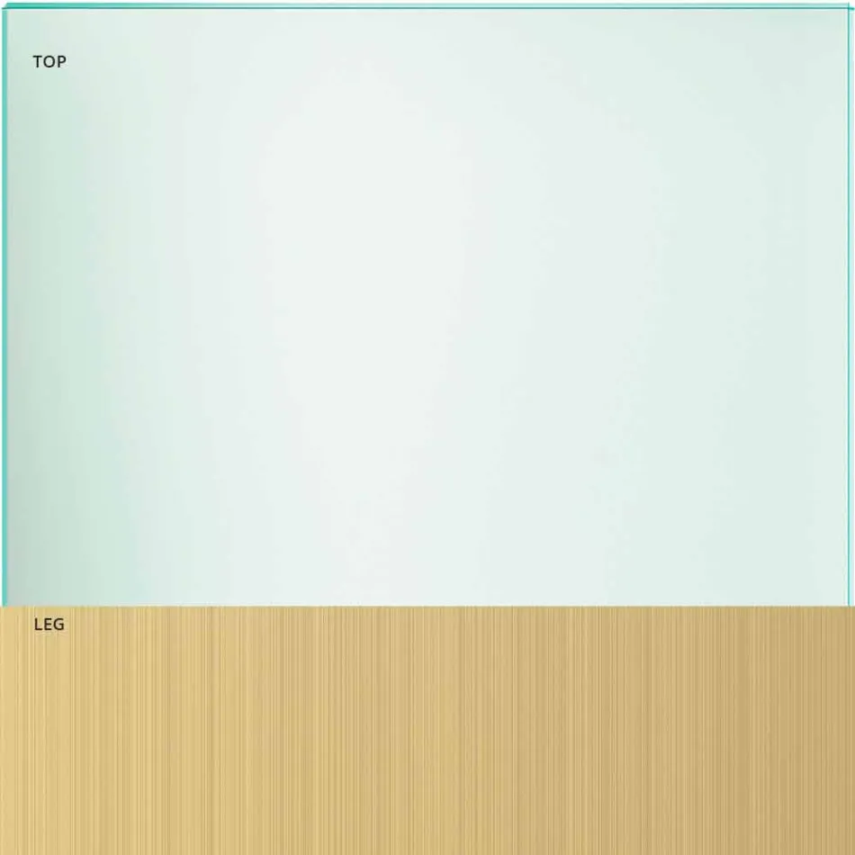 Table à manger en verre transparent et métal de différentes couleurs 5 tailles - Aschio Viadurini