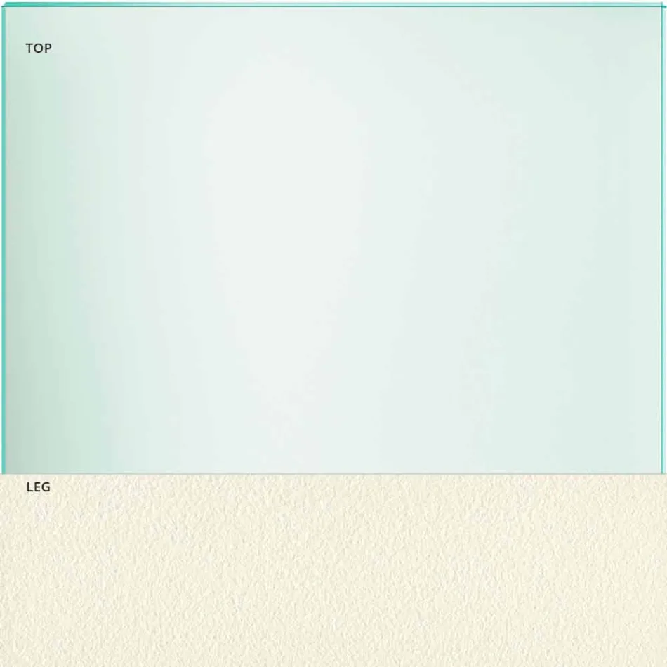 Table à manger en verre transparent et métal de différentes couleurs 5 tailles - Aschio Viadurini