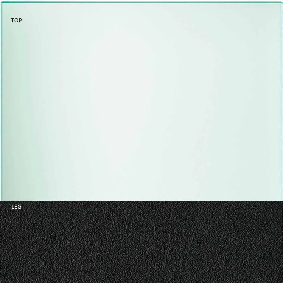 Table à manger en verre transparent et métal de différentes couleurs 5 tailles - Aschio Viadurini