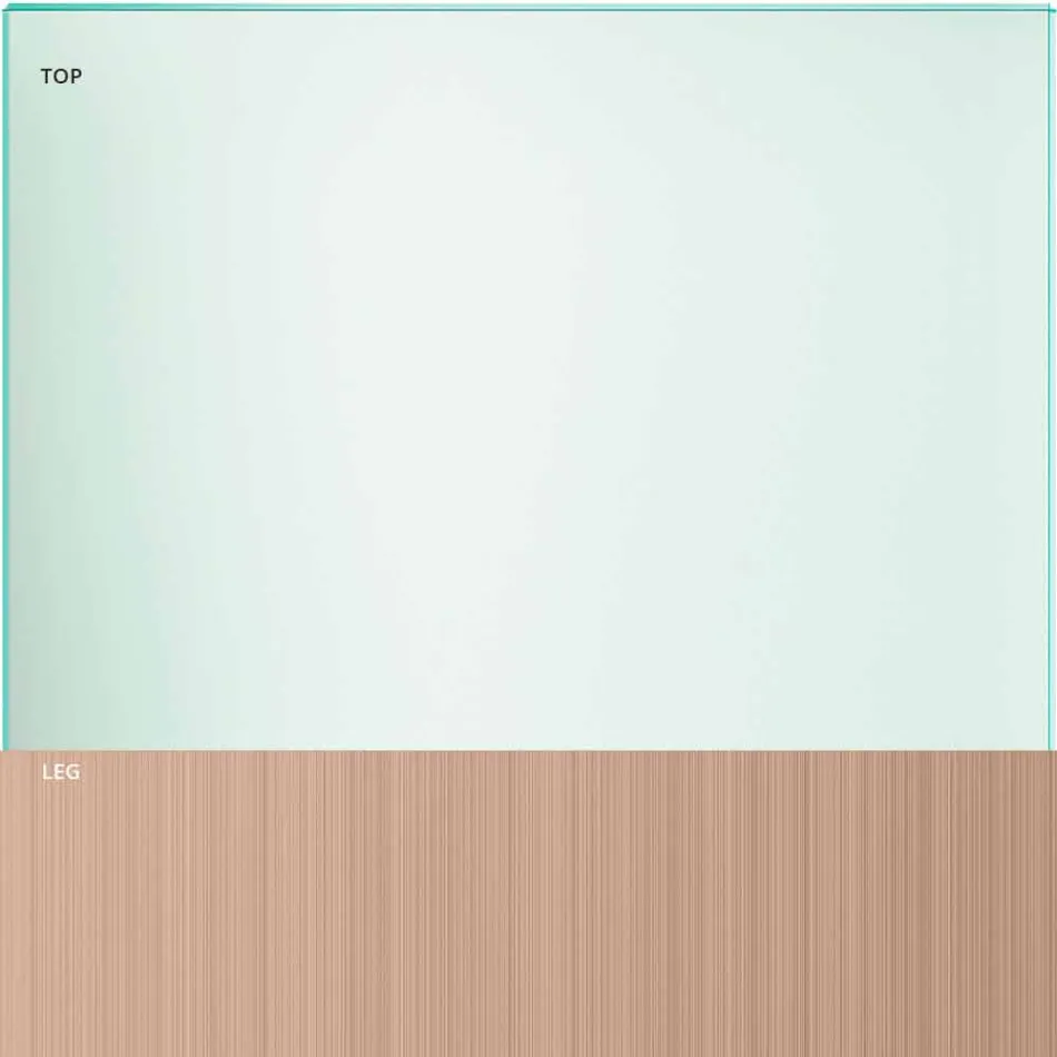 Table à manger en verre transparent et métal de différentes couleurs 5 tailles - Aschio Viadurini