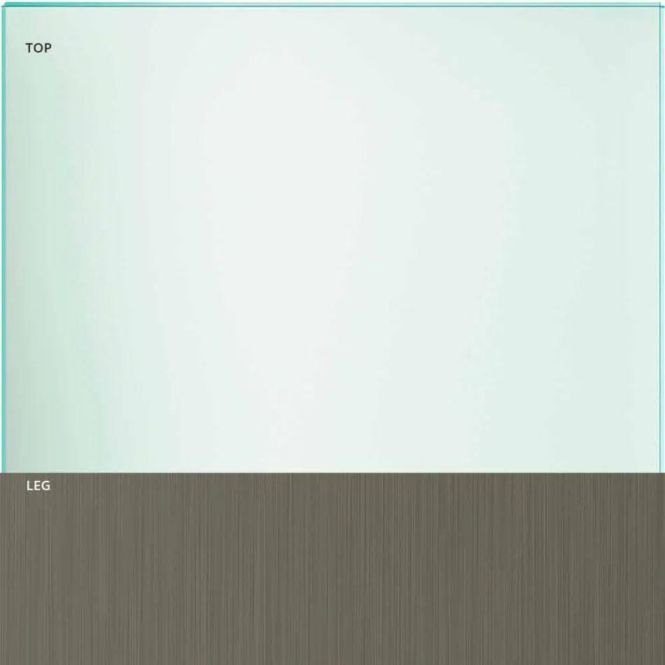 Table à manger en verre transparent et métal de différentes couleurs 5 tailles - Aschio Viadurini