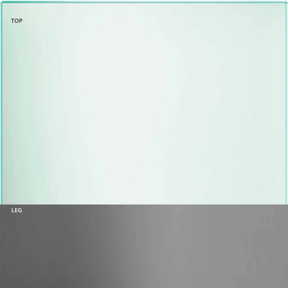 Table à manger en verre transparent et métal de différentes couleurs 5 tailles - Aschio Viadurini