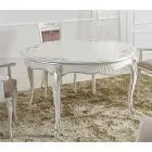 Table à manger ronde extensible 240 cm en bois Made in Italy - Baroque Viadurini