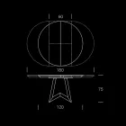 Table à manger ronde avec plateau extensible jusqu'à 180 cm Made in Italy - Muschio Viadurini