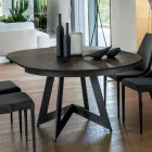 Table à manger ronde avec plateau extensible jusqu'à 180 cm Made in Italy - Muschio Viadurini