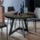 Table à manger ronde avec plateau extensible jusqu'à 180 cm Made in Italy - Muschio Viadurini
