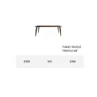 Structure et plateau de table à manger en bois massif Made in Italy - Giustino Viadurini