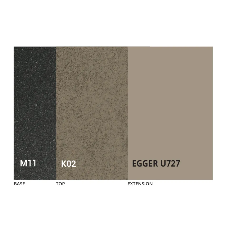 Table à manger ronde extensible jusqu'à 270 cm en céramique Made in Italy - Muschio Viadurini