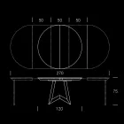 Table à manger ronde extensible jusqu'à 270 cm en céramique Made in Italy - Muschio Viadurini