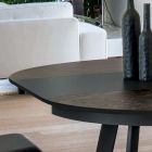 Table à manger ronde extensible jusqu'à 270 cm en céramique Made in Italy - Muschio Viadurini