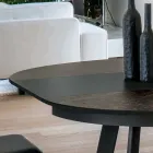Table à manger ronde extensible jusqu'à 270 cm en céramique Made in Italy - Muschio Viadurini