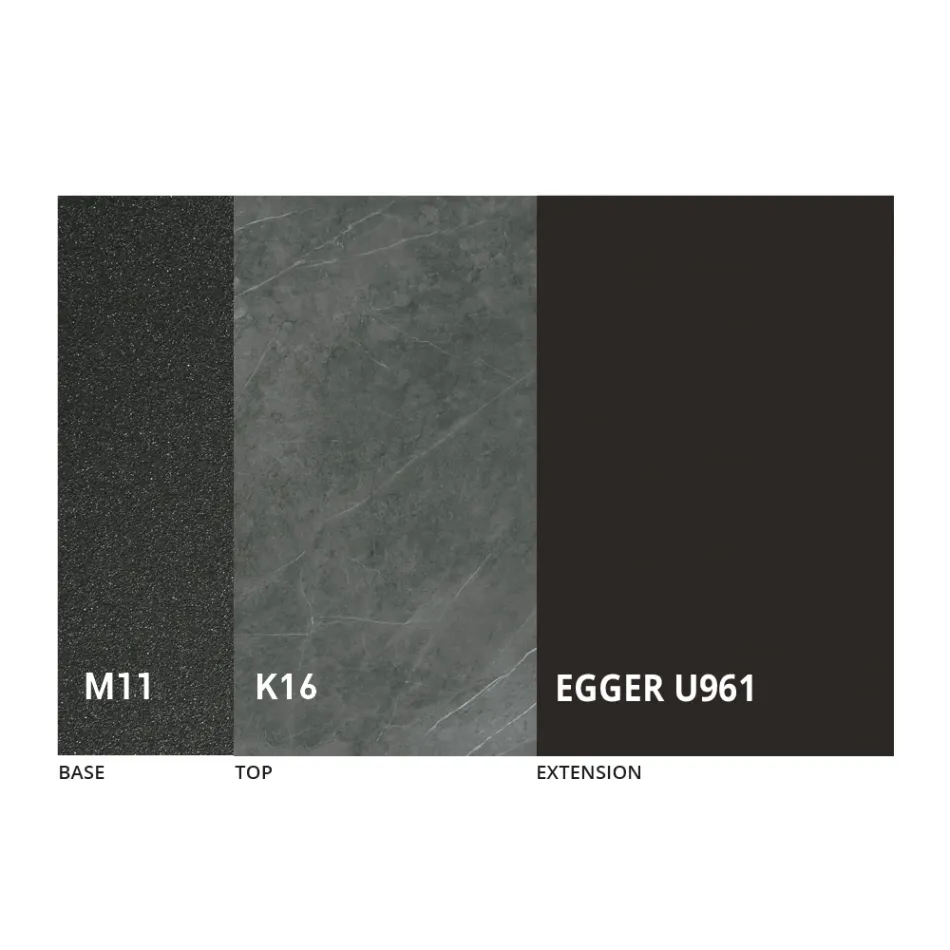 Table à manger ronde extensible jusqu'à 270 cm en céramique Made in Italy - Muschio Viadurini