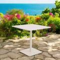 Table carrée 80x80 cm pour extérieur en aluminium beige - Alfresco