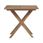 Table de jardin carrée 80x80 cm en teck - Amico Viadurini