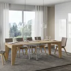 Table Carrée Extensible jusqu'à 246 cm en Bois Made in Italy - Fleur Viadurini