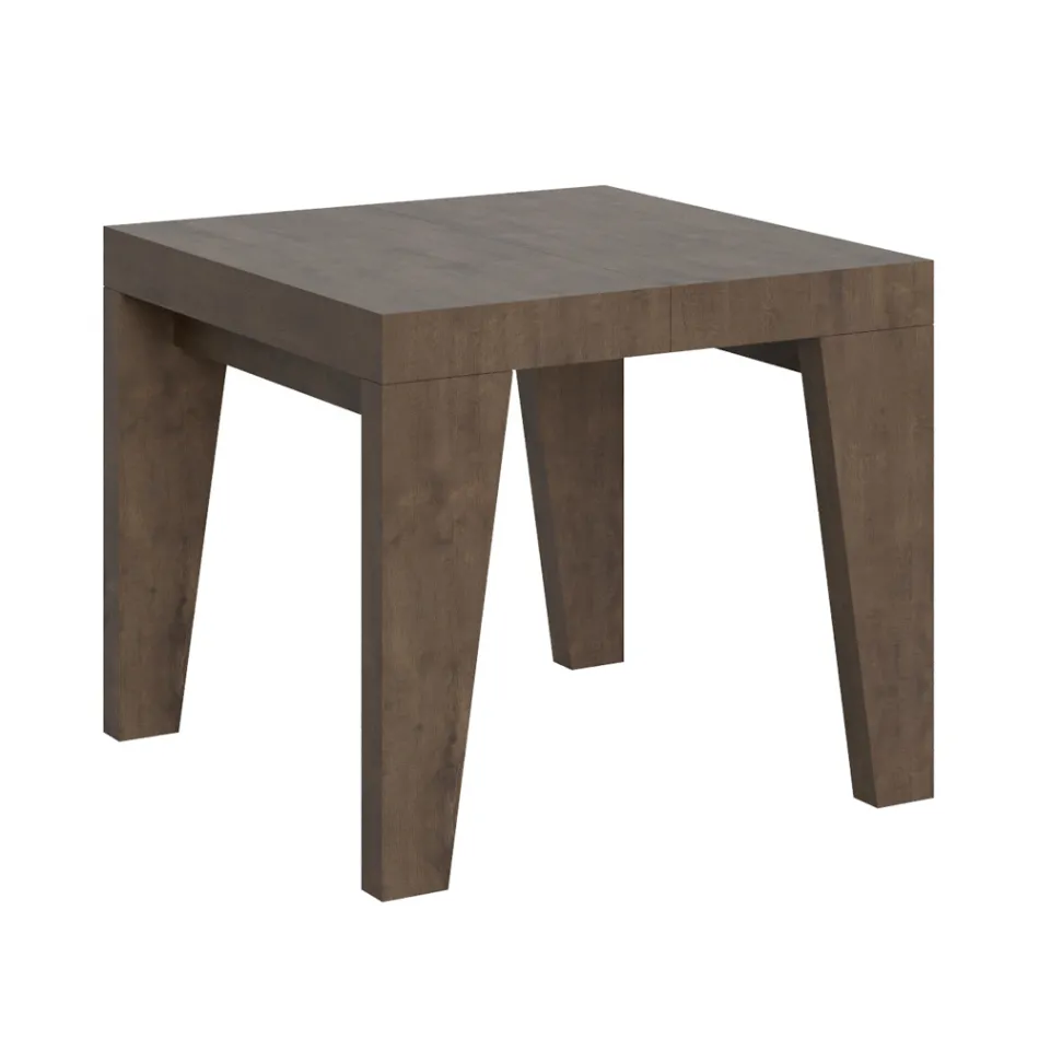 Table Carrée Extensible jusqu'à 246 cm en Bois Made in Italy - Fleur Viadurini