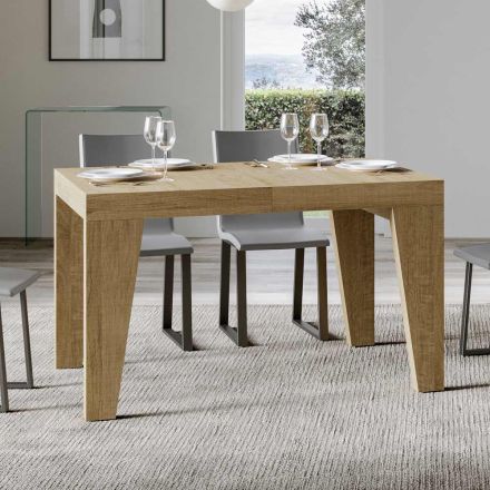 Table Carrée Extensible jusqu'à 440 cm en Bois Made in Italy - Fleur Viadurini