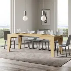 Table Carrée Extensible jusqu'à 440 cm en Bois Made in Italy - Fleur Viadurini