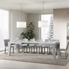 Table Carrée Extensible jusqu'à 440 cm en Bois Made in Italy - Fleur Viadurini