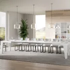 Table Carrée Extensible jusqu'à 440 cm en Bois Made in Italy - Fleur Viadurini