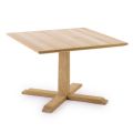 Table d'extérieur carrée en teck haut ou bas Made in Italy - Oracle