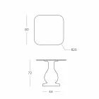 Table de salle à manger carrée, plateau en HPL - XIXe siècle par Slide Viadurini