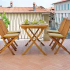 Table de jardin rectangulaire 120x70 cm en teck - Alba Viadurini