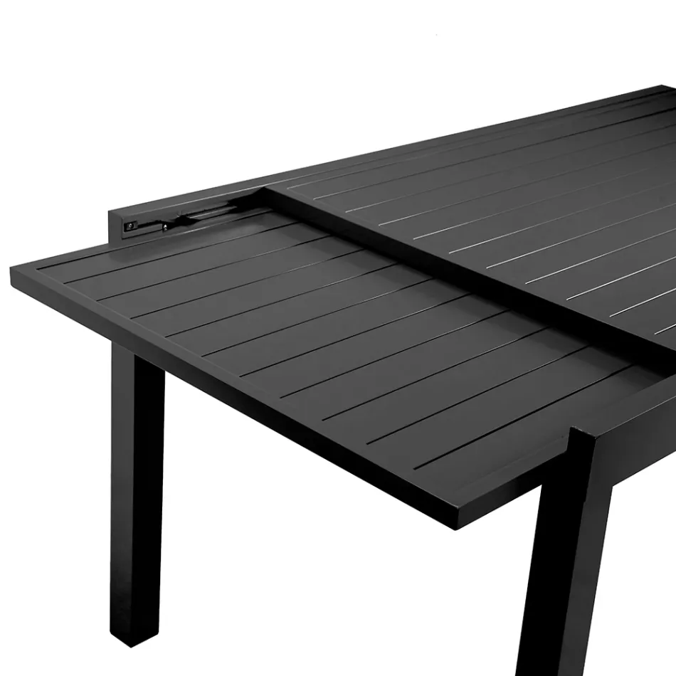 Table rectangulaire extensible à 210 cm en aluminium - Pennarello Viadurini