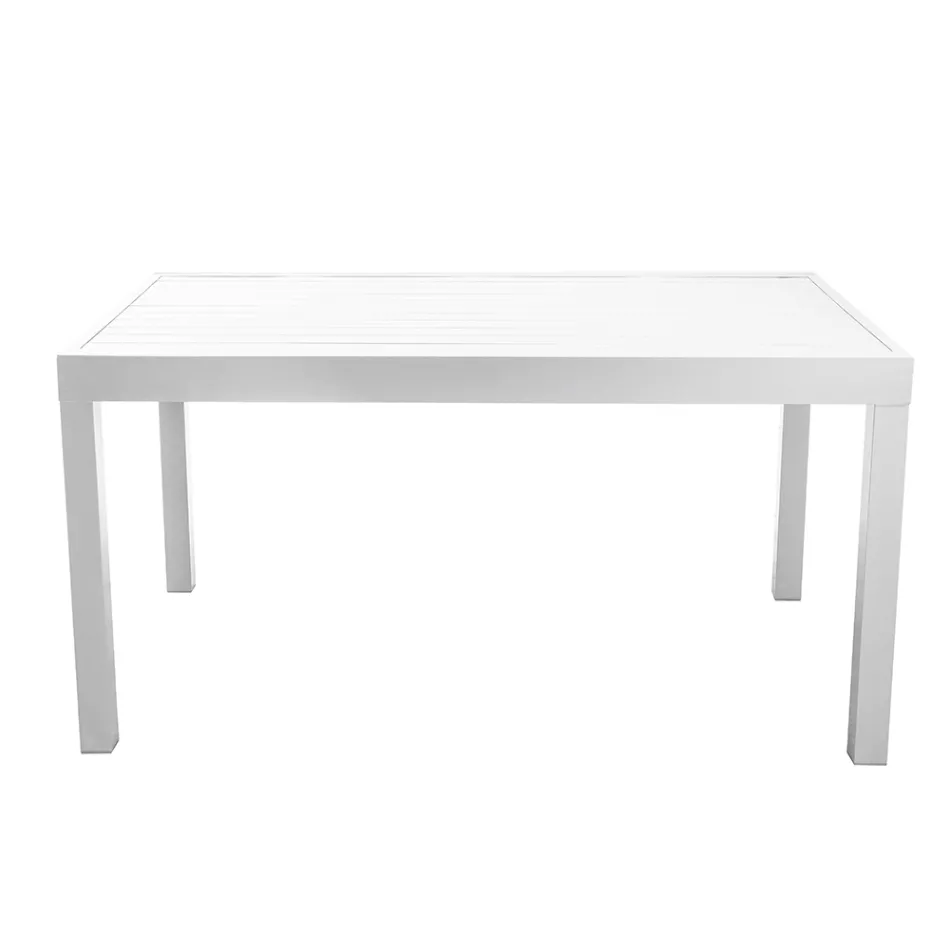Table rectangulaire extensible à 210 cm en aluminium - Pennarello Viadurini
