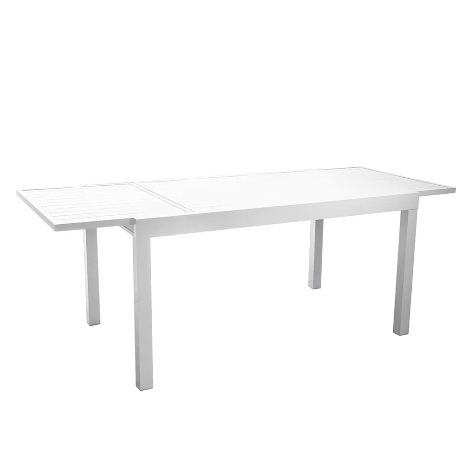 Table rectangulaire extensible à 210 cm en aluminium - Pennarello Viadurini