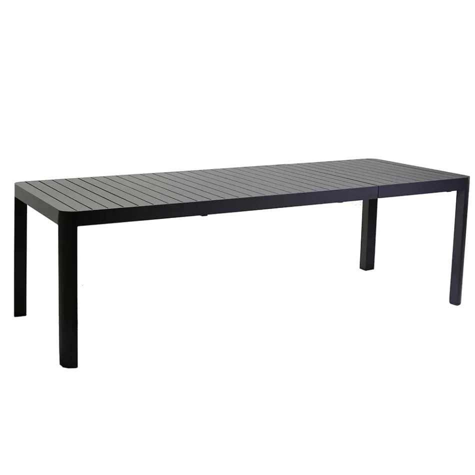 Table rectangulaire extensible à 240 cm pour l'extérieur en aluminium - Sheet Viadurini