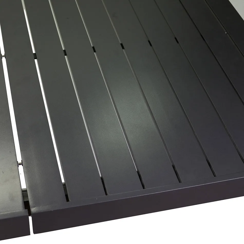 Table rectangulaire extensible à 240 cm pour l'extérieur en aluminium - Sheet Viadurini