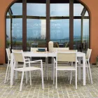 Table rectangulaire extensible à 240 cm pour l'extérieur en aluminium - Sheet Viadurini