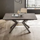 Table rectangulaire extensible jusqu'à 240 ou 280 cm en HPL et métal - Présent Viadurini