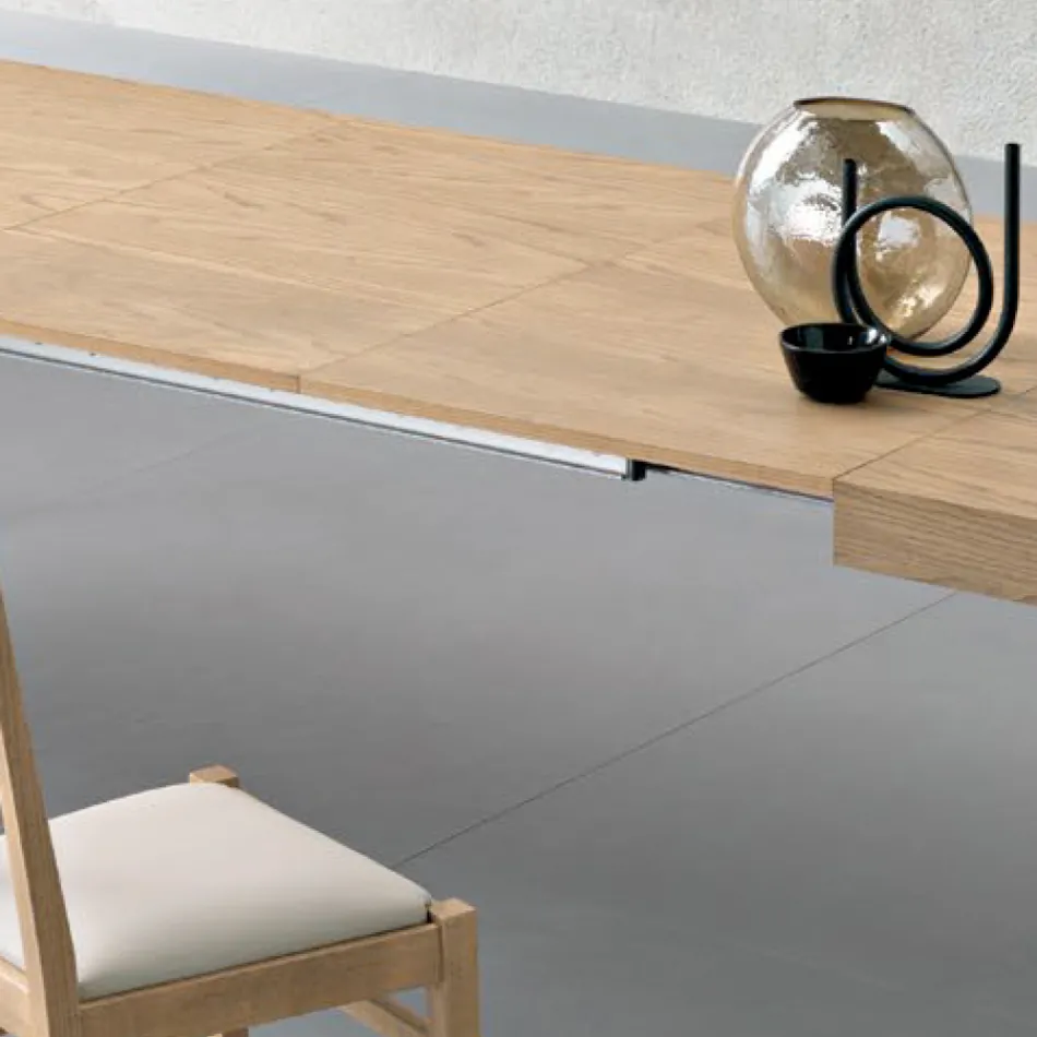 Table rectangulaire extensible (300 cm ou 340 cm) en bois - Passoa Viadurini