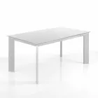 Table extensible jusqu'à 220 cm mat Jordy blanc Viadurini
