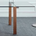 Table extensible rectangulaire en verre transparent Made in Italy - Sopot Viadurini