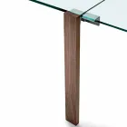 Table extensible rectangulaire en verre transparent Made in Italy - Sopot Viadurini