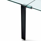Table extensible rectangulaire en verre transparent Made in Italy - Sopot Viadurini