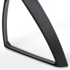 Table rectangulaire avec plateau en placage de chêne et base en aluminium - Logan Viadurini