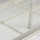 Table d'extérieur rectangulaire en polyrotin et verre - Gigi Viadurini