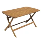 Table d'extérieur rectangulaire en bois d'acacia - Coucher de soleil Viadurini