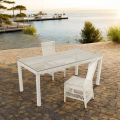 Table de jardin rectangulaire avec 2 fauteuils et 4 chaises - Gigi