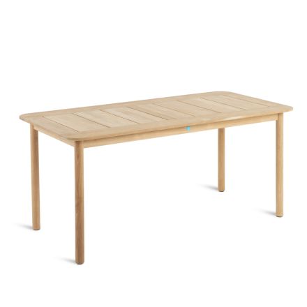 Table de jardin rectangulaire en bois de teck Made in Italy - Liberato Viadurini
