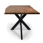 Table d'intérieur rectangulaire avec plateau en bois d'acacia massif - Brindisi Viadurini