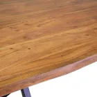 Table d'intérieur rectangulaire avec plateau en bois d'acacia massif - Brindisi Viadurini