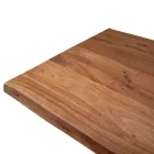 Table d'intérieur rectangulaire avec plateau en bois d'acacia massif - Brindisi Viadurini