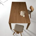 Table rectangulaire huit places en MDF et bois écologique, plusieurs finitions - Enea Viadurini