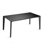 Table rectangulaire huit places en MDF et bois écologiques, plusieurs finitions - Enea Viadurini